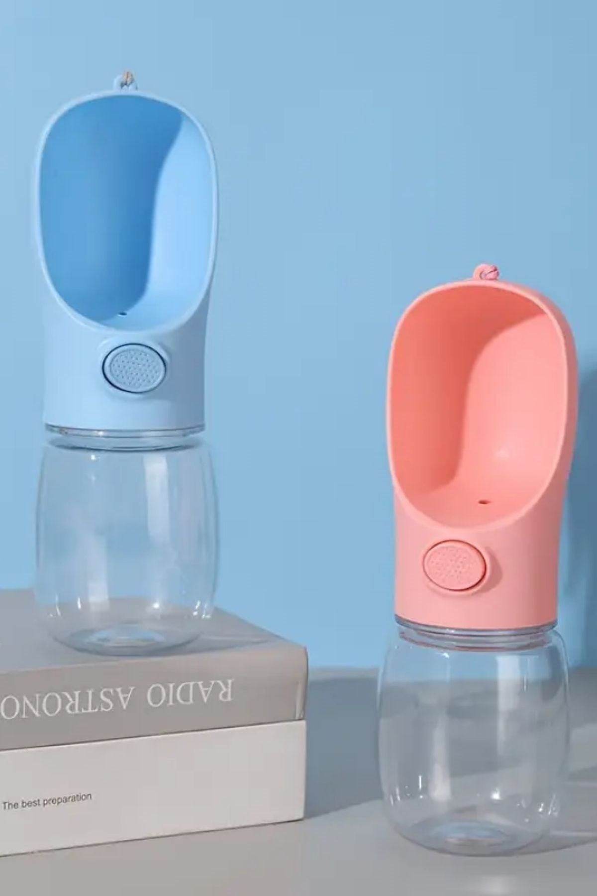 miorashop® Taşınabilir Butonlu 350 ml Evcil Hayvan Suluğu