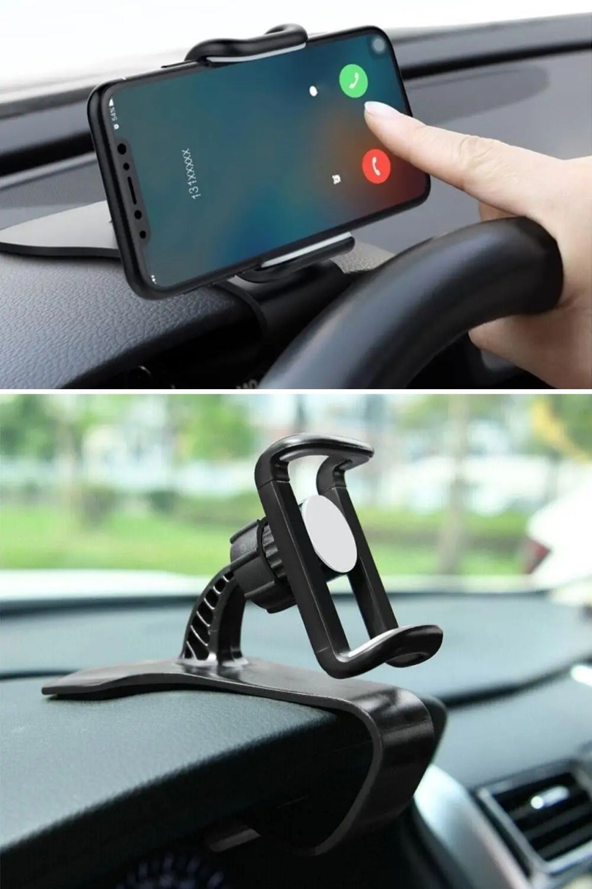 miorashop® Araç İçi Konsola Takılan Döner Başlıklı Telefon Kıskacı Telefon Tutucu