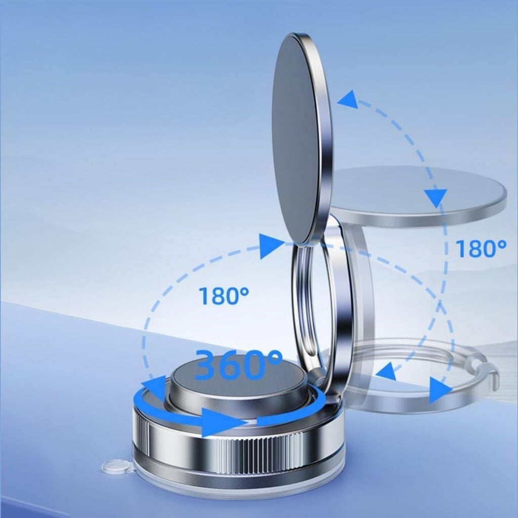 miorashop® Vakumlu Manyetik Telefon Tutucu – Güçlü Vakum 360° Döner Araç İçi Telefon Standı, Ultra Sabit Manyetik Destekli Mobil Cihaz Aparatı