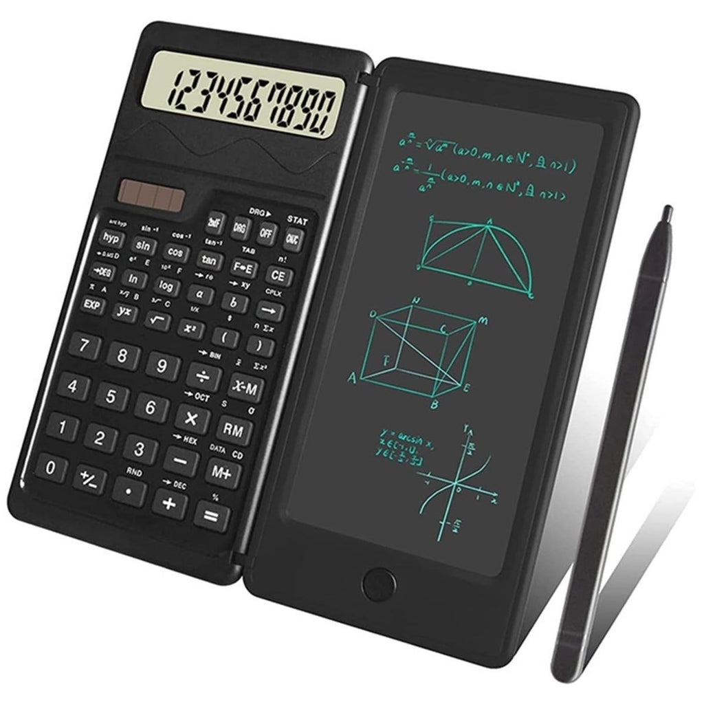 miorashop® Silinebilir LCD Yazı Tabletli,Kalemli Katlanabilir Bilimsel Hesap Makinesi