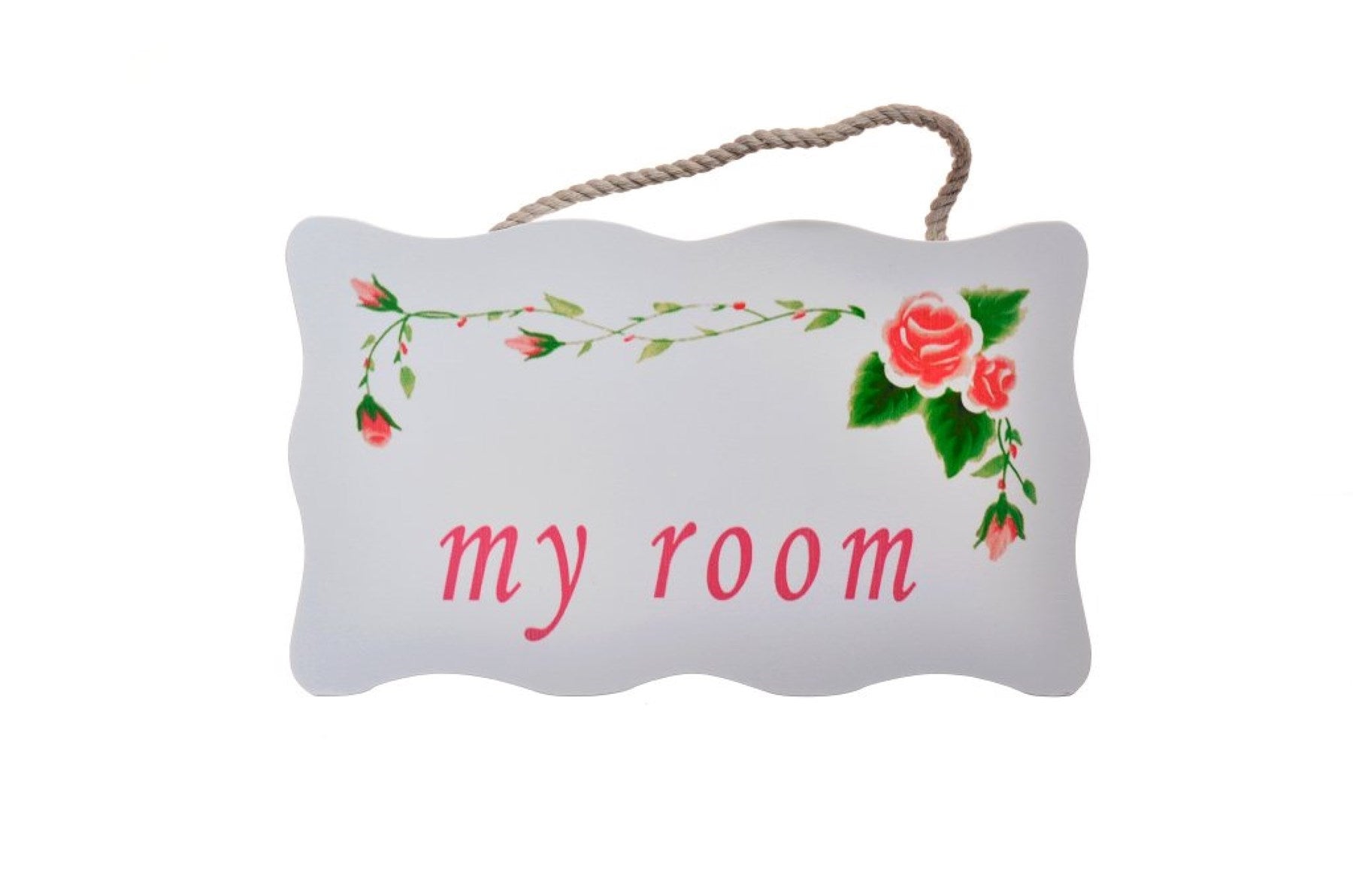miorashop® Decotown My Room Benim Odam Dekoratif Çiçek Desenli Kapı Askısı