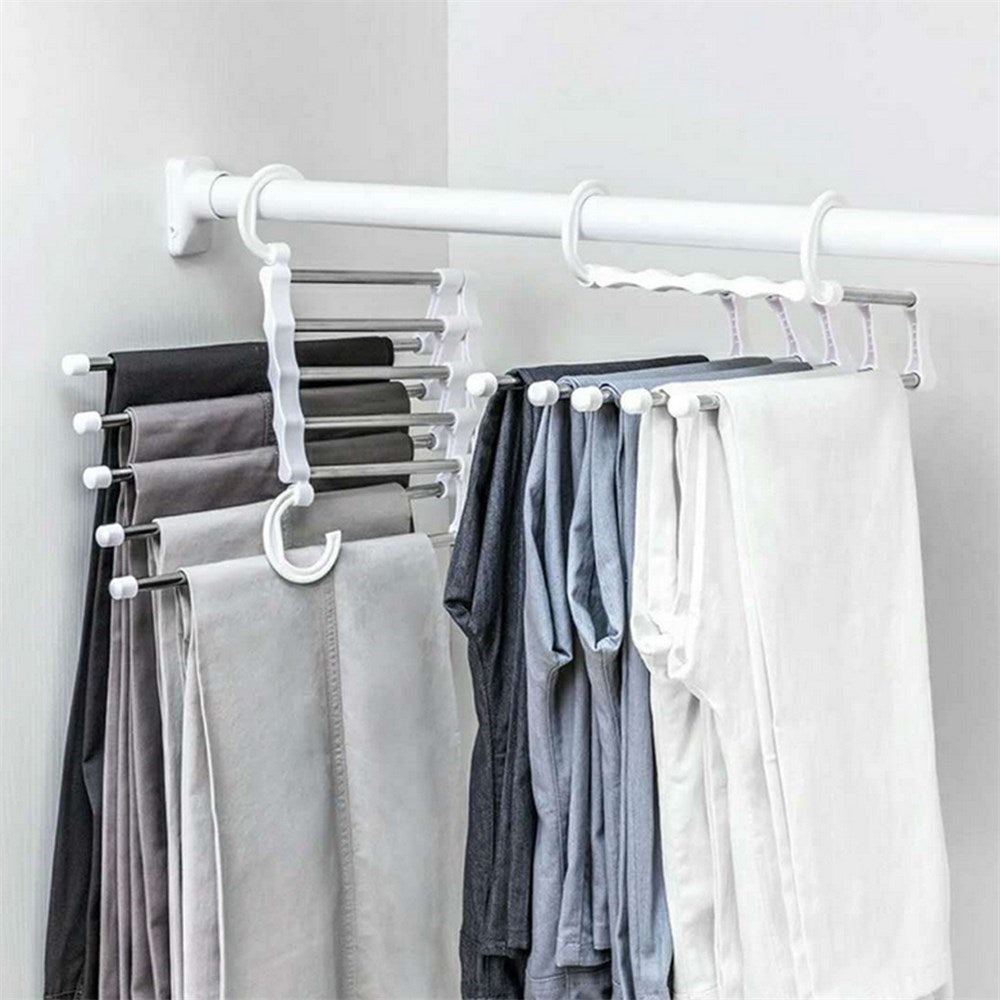 miorashop®  Hareketli Dolap İçi Pantolon Kravat Şal Askı Sistemi Düzenleyici Katmanlı Askılık Organizer