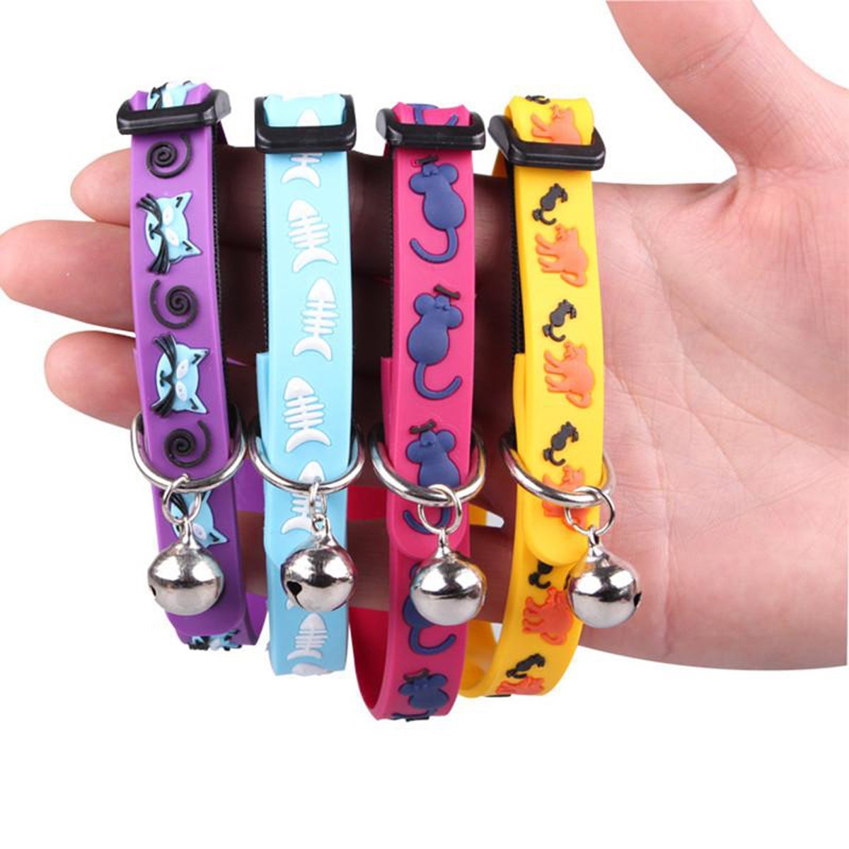 miorashop® Çıngıraklı Zilli Sevimli Renkli Slikon Kedi Köpek Boyun Tasması