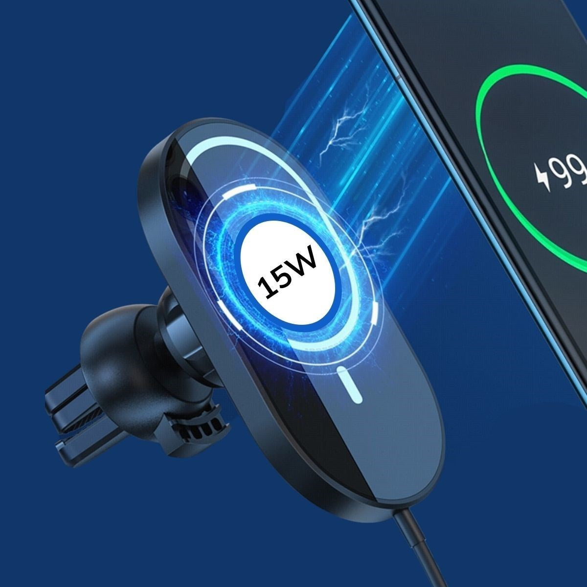miorashop® 15w Mıknatıslı Takılabilen Hızlı Şarj Tüm Cihaz Ve Araçlara Uyumlu Araç İçi Şarj Cihazı
