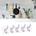 miorashop® 5'li Güçlü Yapışkanlı Şeffaf Duvar Askısı Banyo Mutfak Düzenleyici Pratik Askılık