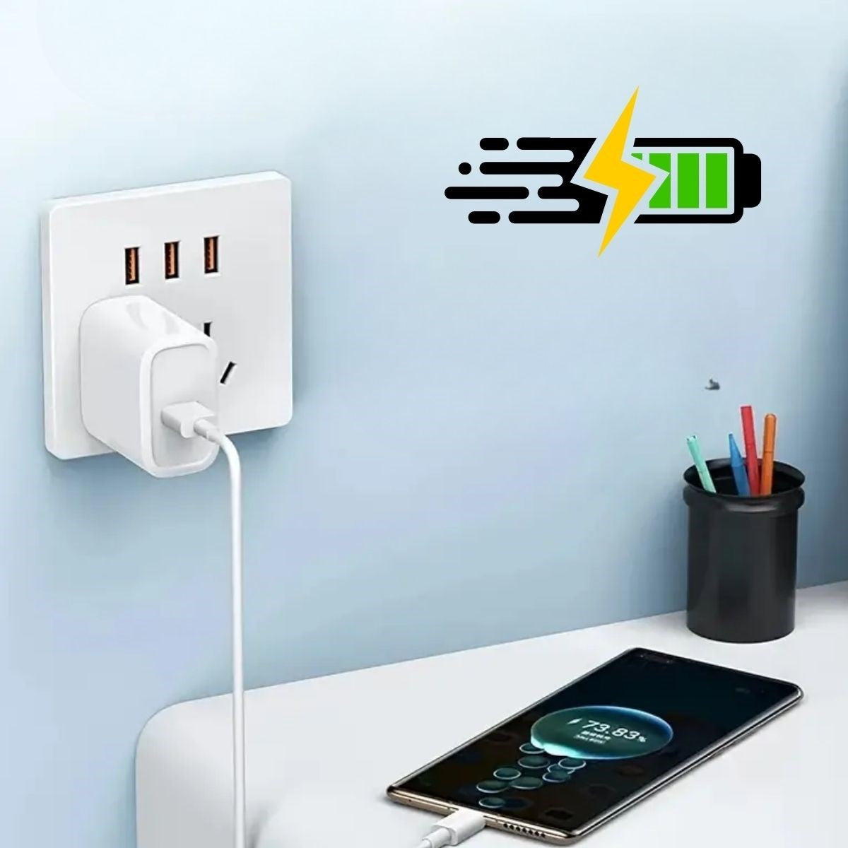 miorashop® 120W USB Hızlı Type C Uçlu Kablolu Şarj Aleti