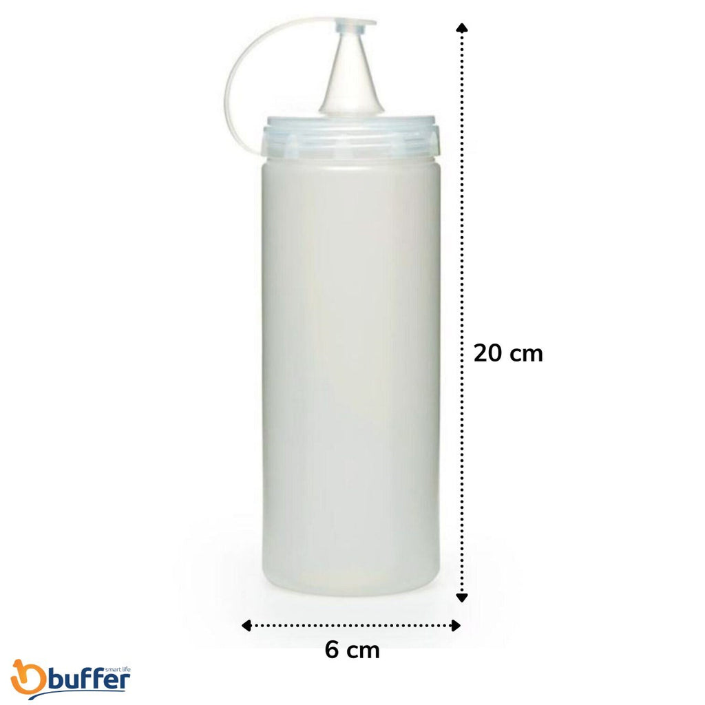 miorashop® Şeffaf Kapaklı Sızdırmaz Yağlık Sosluk Şişesi Plastik Yağdanlık 400 ml AP-9028