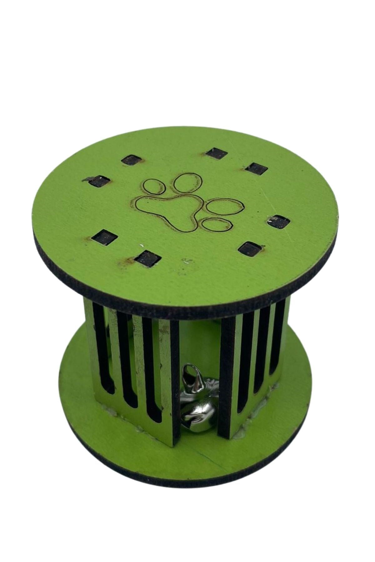 miorashop®  Mini Silindir Eğlenceli Renkli Sağlam Küçük Pati İzi Şekilli Kedi Oyuncağı