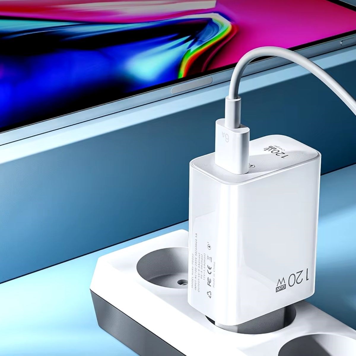 miorashop® 120W USB Hızlı Type C Uçlu Kablolu Şarj Aleti