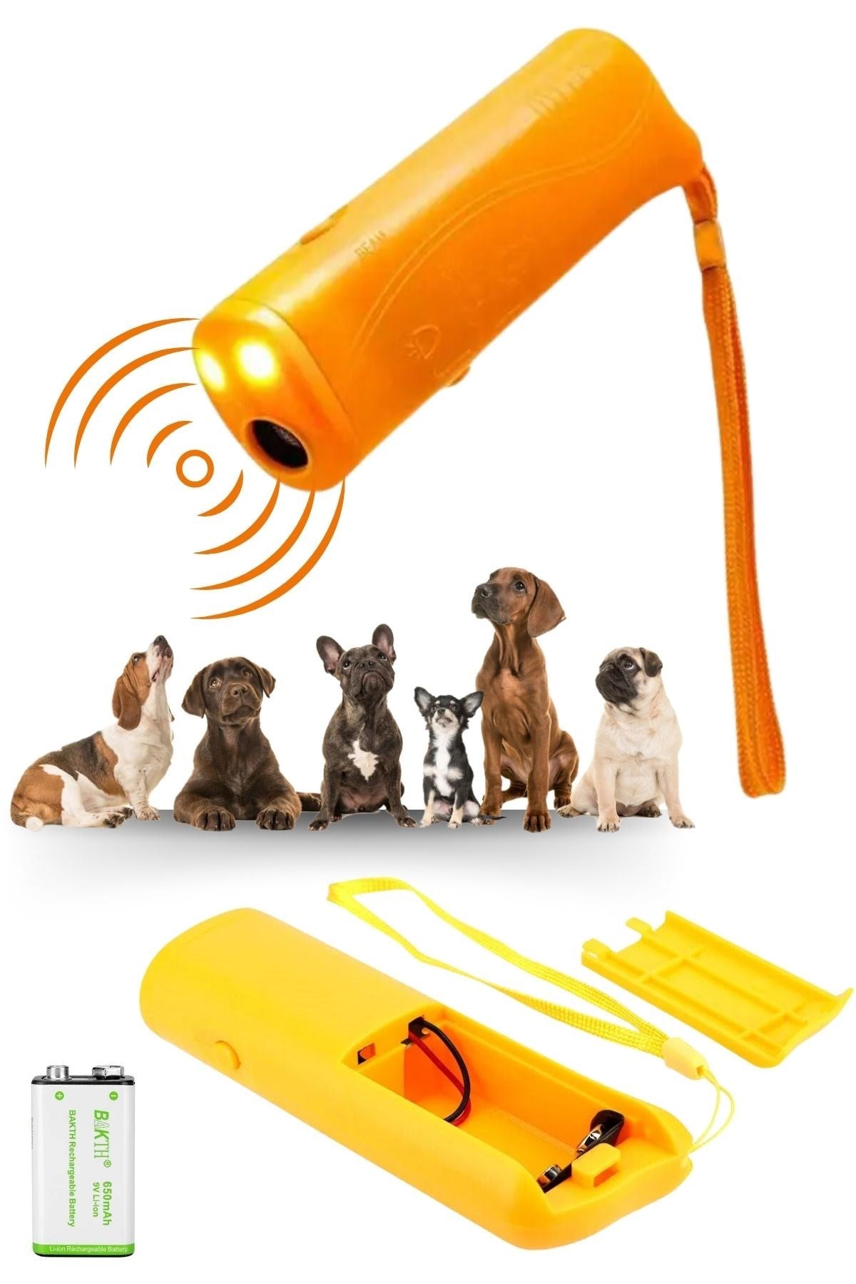miorashop® Ultrasonik Köpeksavar Köpek Kovucu Köpek Kornası Eğitim Cihazı