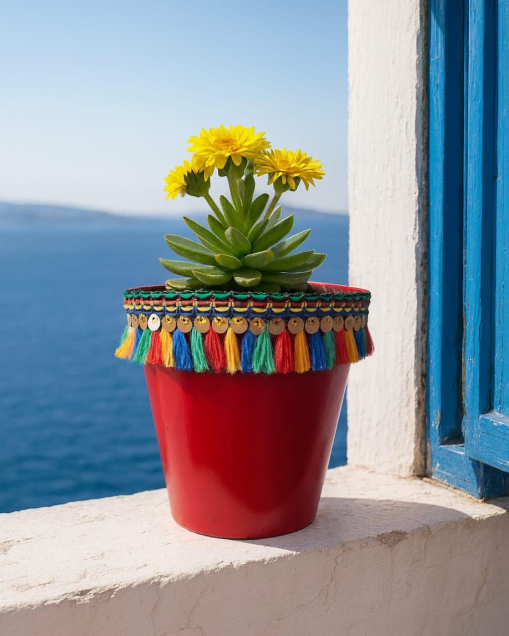 NF DEKORATİF SAKSI 1.7 LİTRE Kırmızı