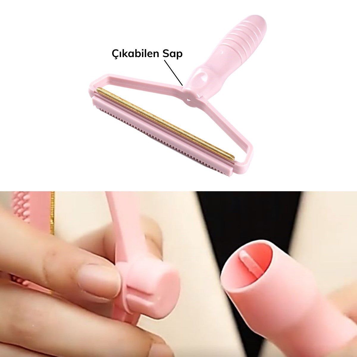 miorashop® Çift Taraflı Elbise Kazak Plastik Kumaş Tüy Alma ve Tiftik Temizleyici Toplayıcı Taşınabilir