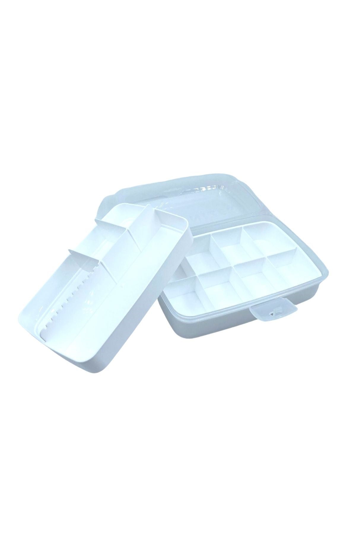 miorashop® 12 Bölmeli Çok Amaçlı Takı Toka Kutusu Dikiş Kutusu Kapaklı Organizer Kutusu Bölmeli Kutu