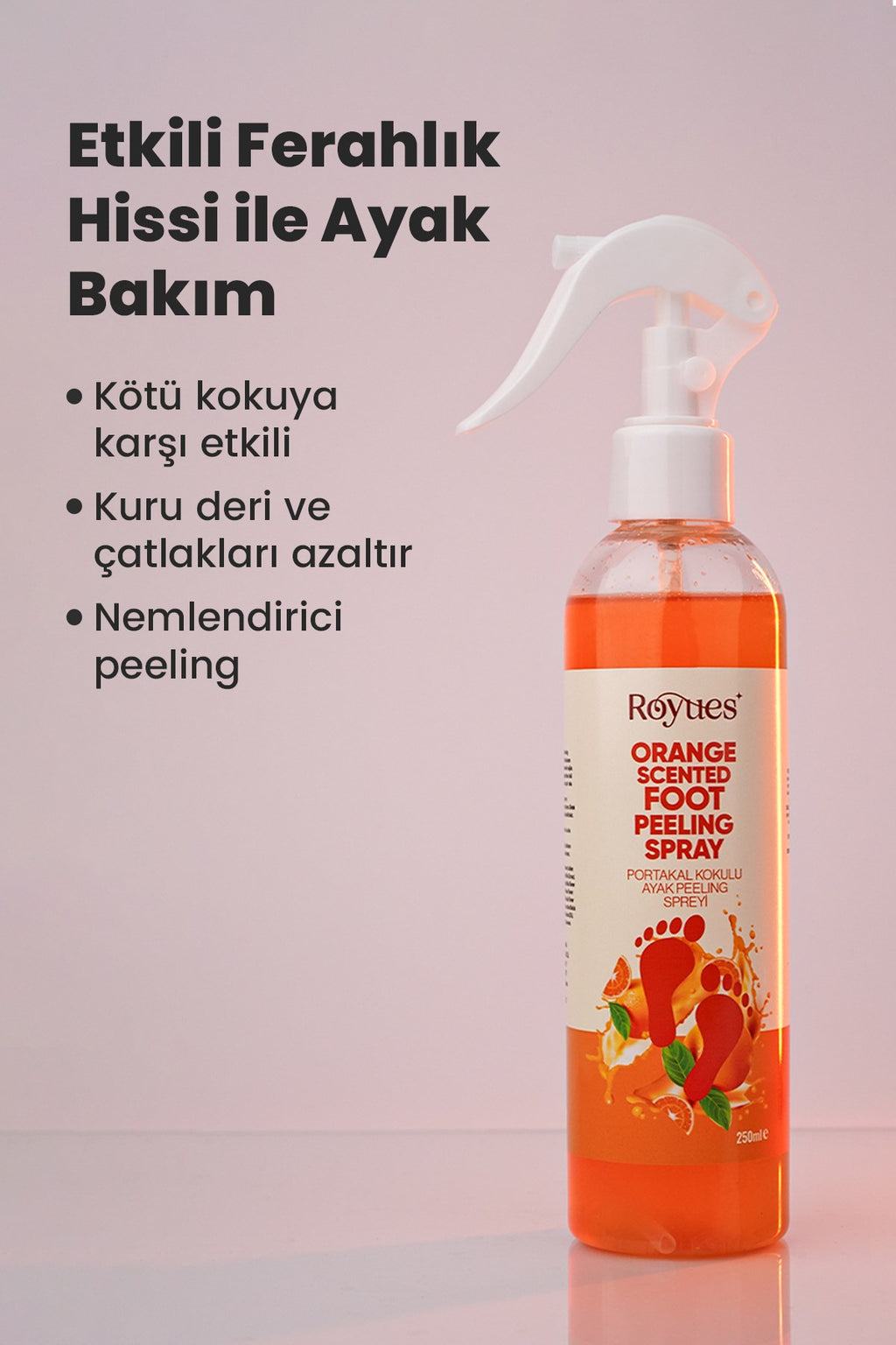 Topuk Çatlak ve Ayak Bakım Peeling Spreyi - Koku Giderici ve Nemlendirici Foot Care Spray 250ml