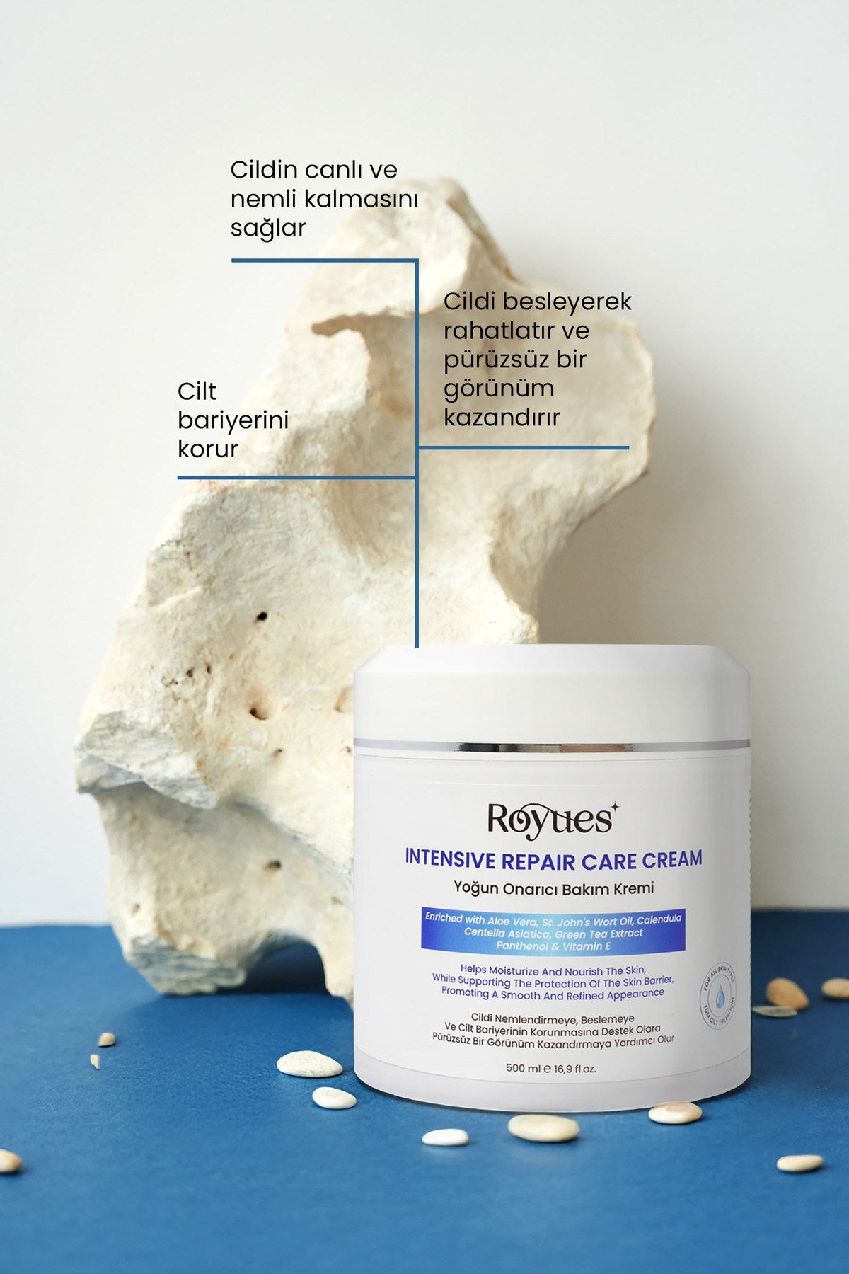 Cica Krem - Yoğun Nemlendirici ve Onarıcı Cilt Bakım Kremi Intensive Repair Care 500ml