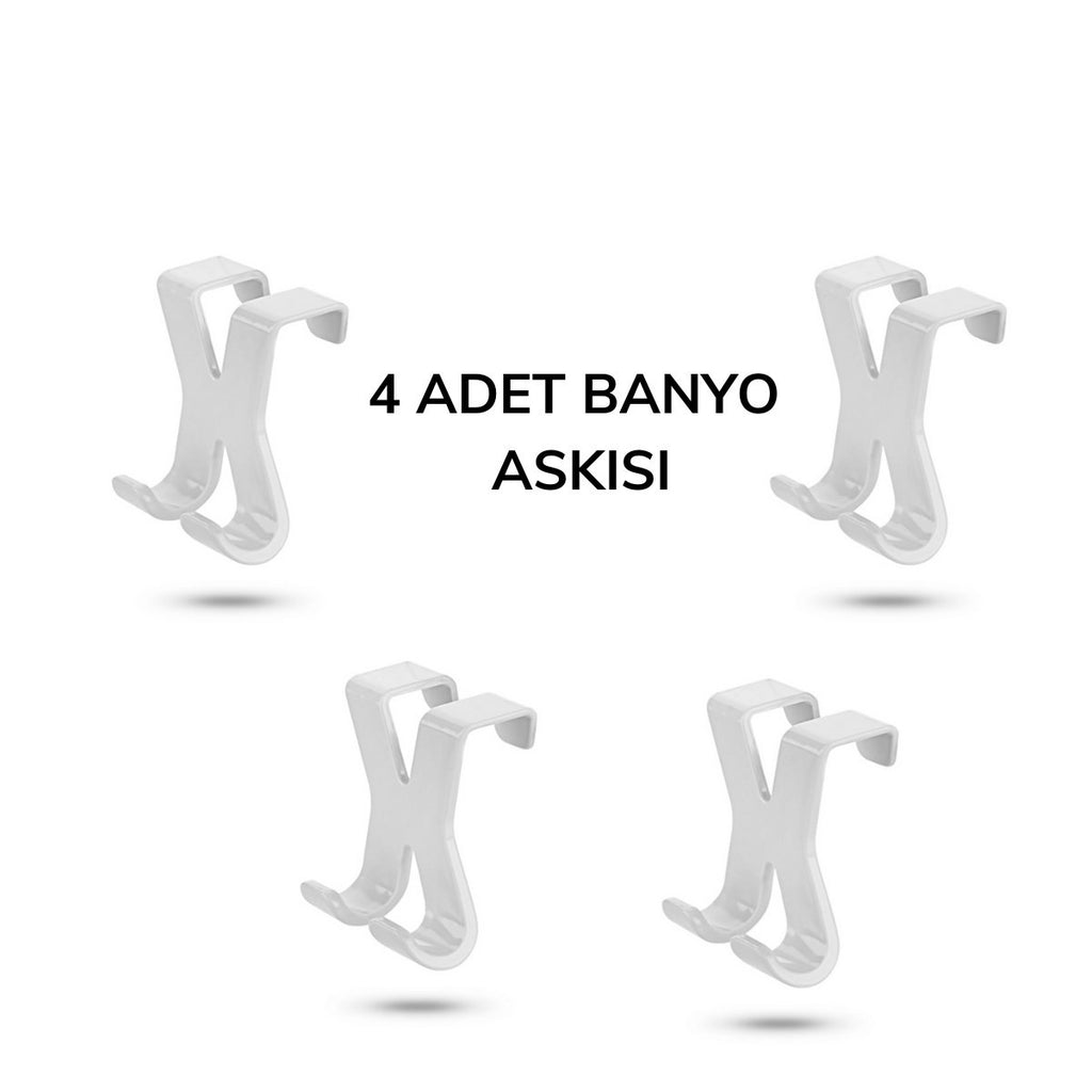 miorashop® Hang it Pratik Kolay Taşımabilir Havlupan 2 Kancalı Banyo Askısı