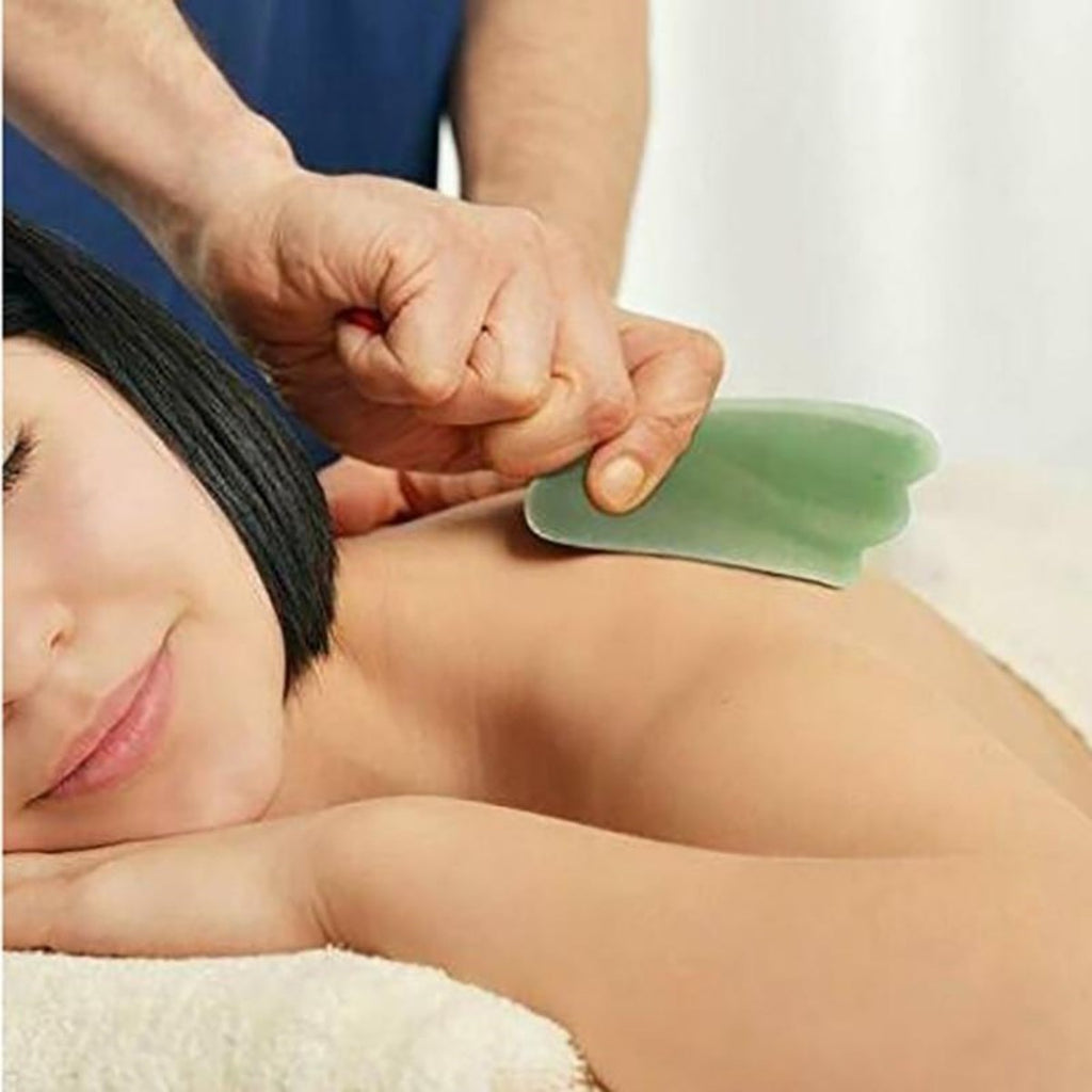miorashop® Çift Taraflı 2li Cilt Yüz Masaj Aleti Jade Roller Yeşim  Taşı Seti