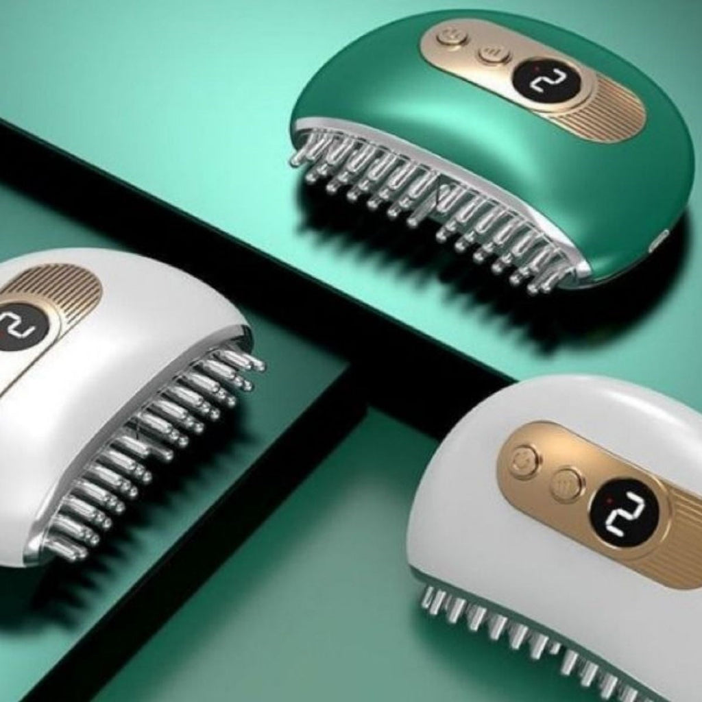 miorashop® 1 Adet Akıllı Elektrik Akımlı EMS Titreşimli Masaj Tarağı Kademeli Yüz Masaj Aleti Aparatı