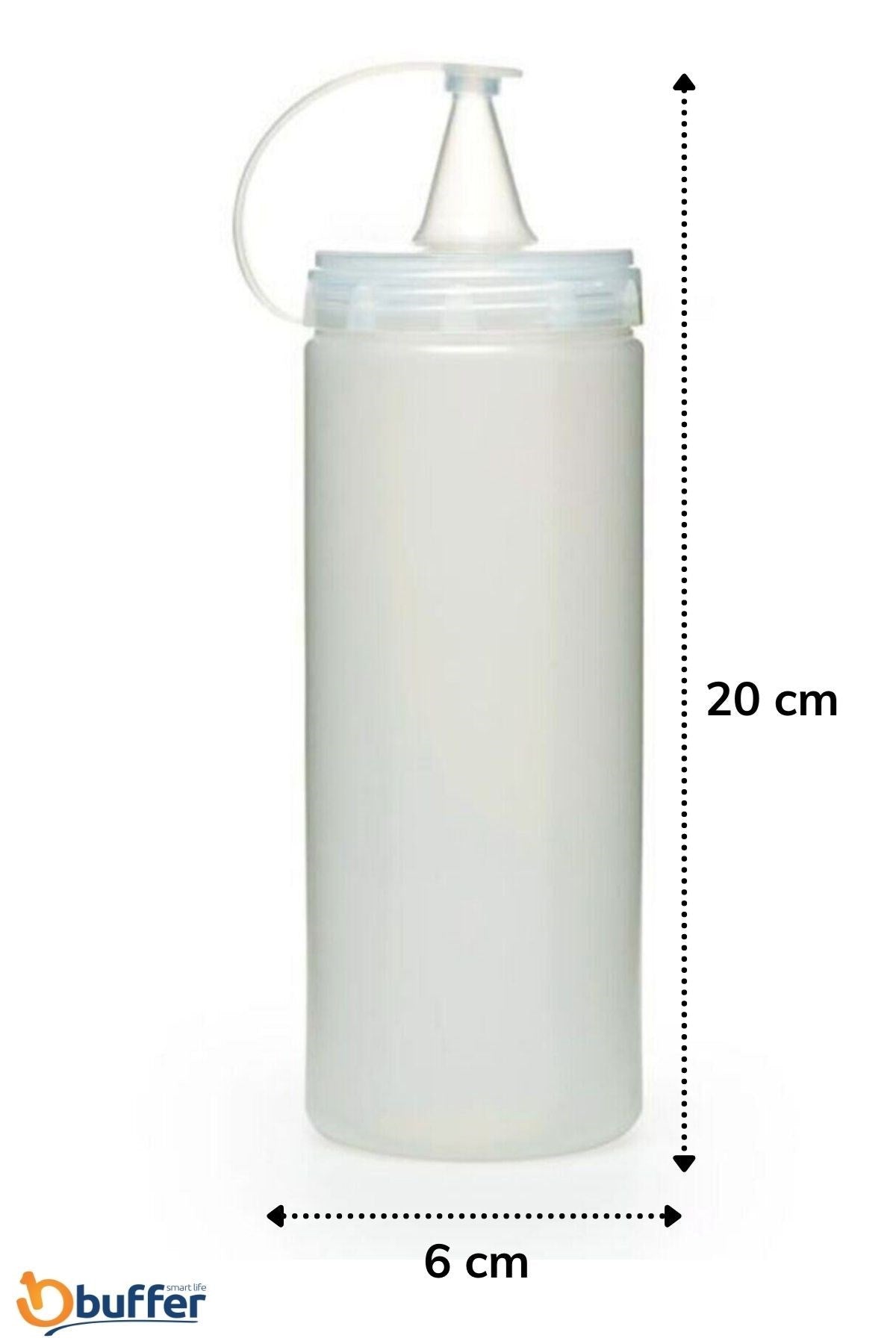 miorashop® Şeffaf Kapaklı Sızdırmaz Yağlık Sosluk Şişesi Plastik Yağdanlık 400 ml AP-9028