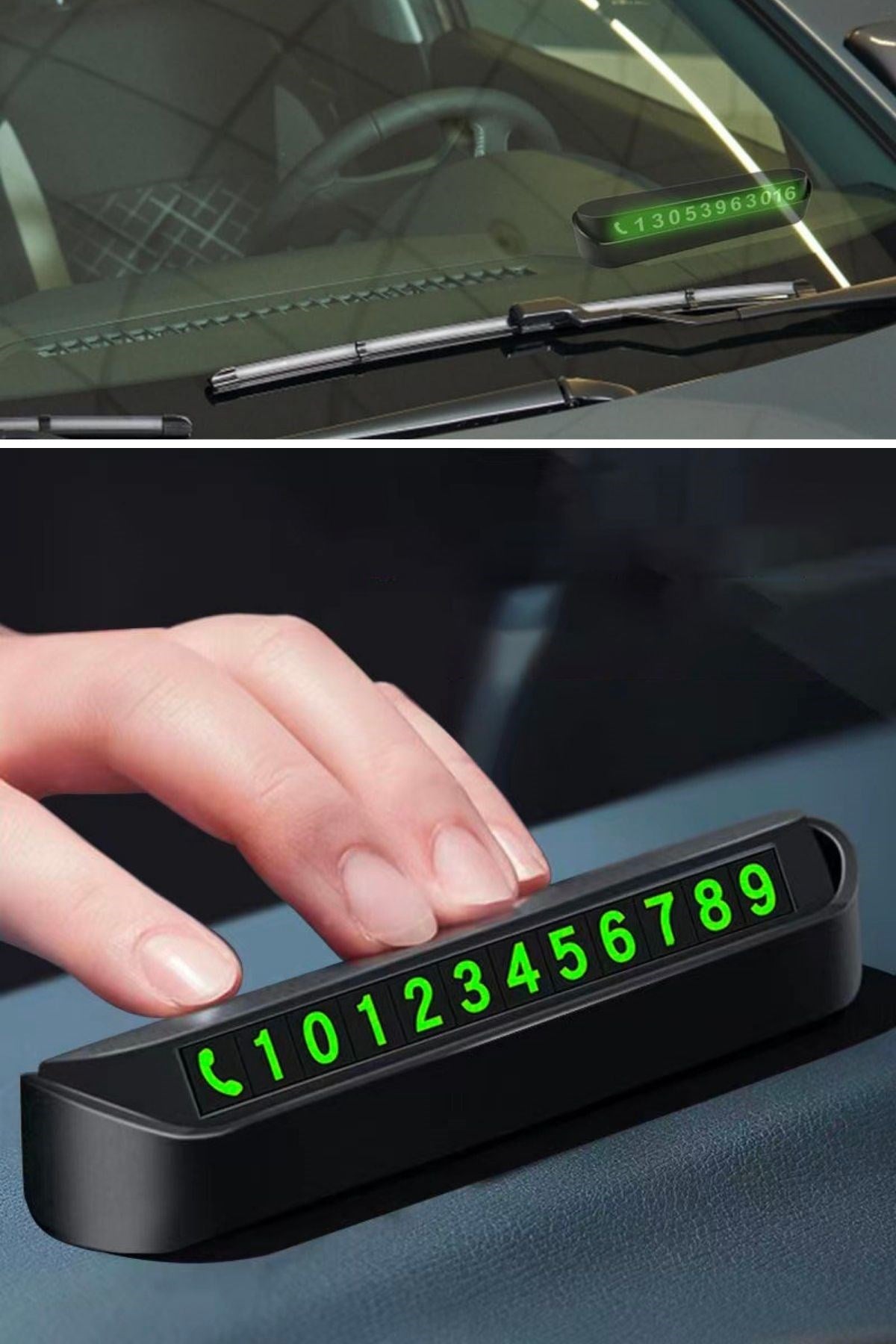 miorashop® Pratik Fosforlu Telefon Numarası Yamzak İçin Araç İçi Oto Numaratör Numaralık