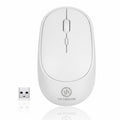 miorashop® Beyaz Renkli Ergonomik Sessiz Kablosuz Mouse – USB Alıcılı, Ofis ve Oyun İçin Konforlu Bilgisayar Faresi MS6310