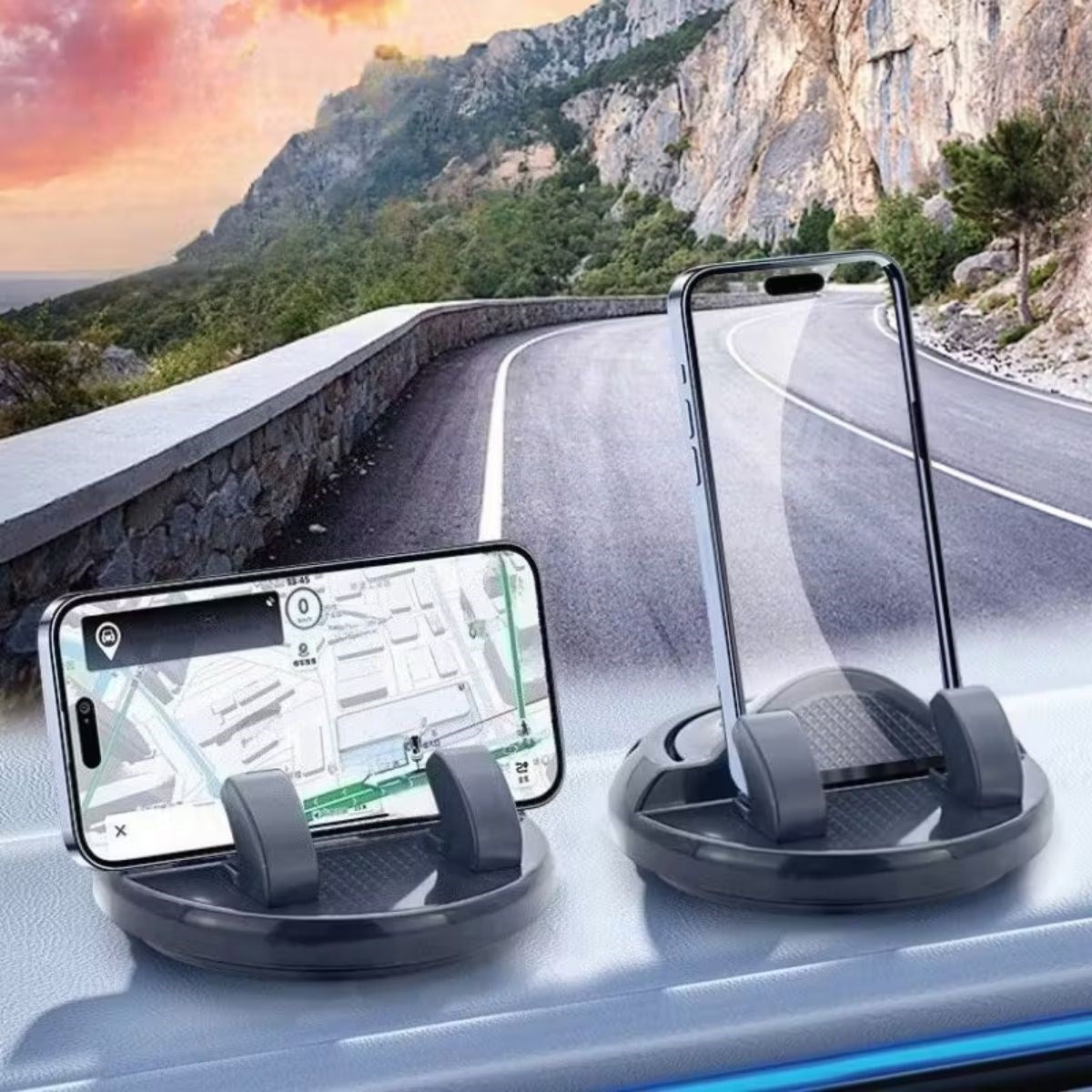 miorashop® Numaratörlü Güçlü Yapışkanlı 360 Derece Dönebilen Su Geçirmez Araç İçi Telefon Tutucu Plastik Aparat