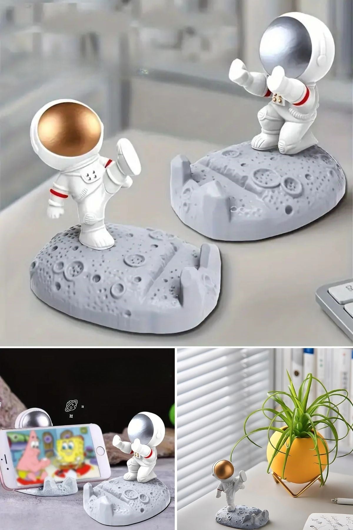 miorashop® Mini Astronot Model Telefon ve Tablet Tutucu Standı