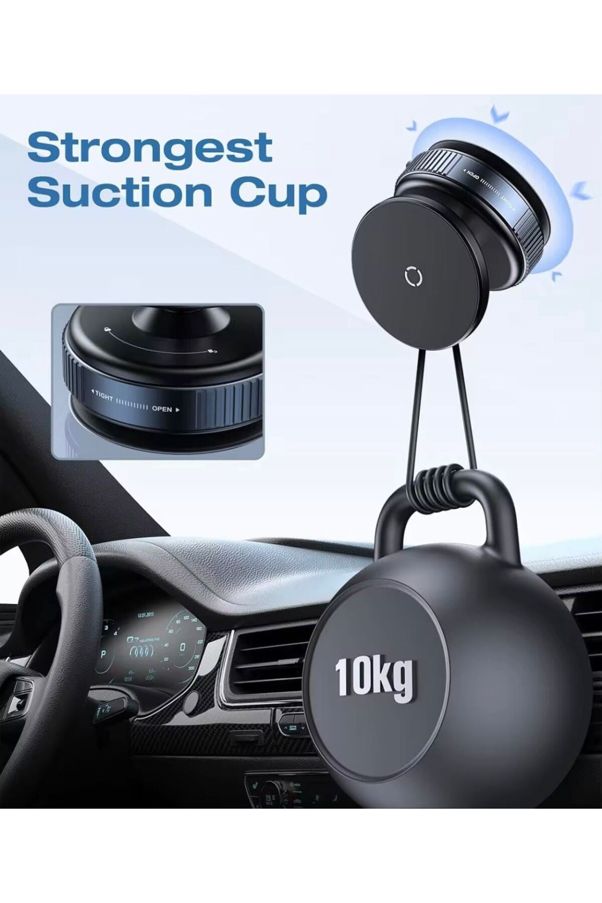 🚀 360° Döner Vakumlu Manyetik Telefon Tutucu – Ultra Güçlü Tutuş, Şık Tasarım