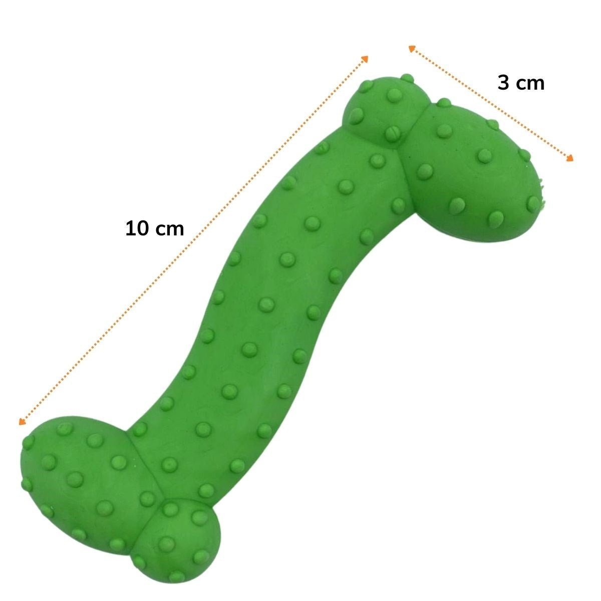 miorashop® Tiny Kemik Oyuncağı Tırtıklı Yüzey Küçük Kemik Plastik Köpek Oyuncağı