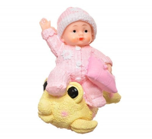 miorashop® Decotown Hediyelik Sevimli Pembe Bebek Biblo Polyester Süs Eşyası