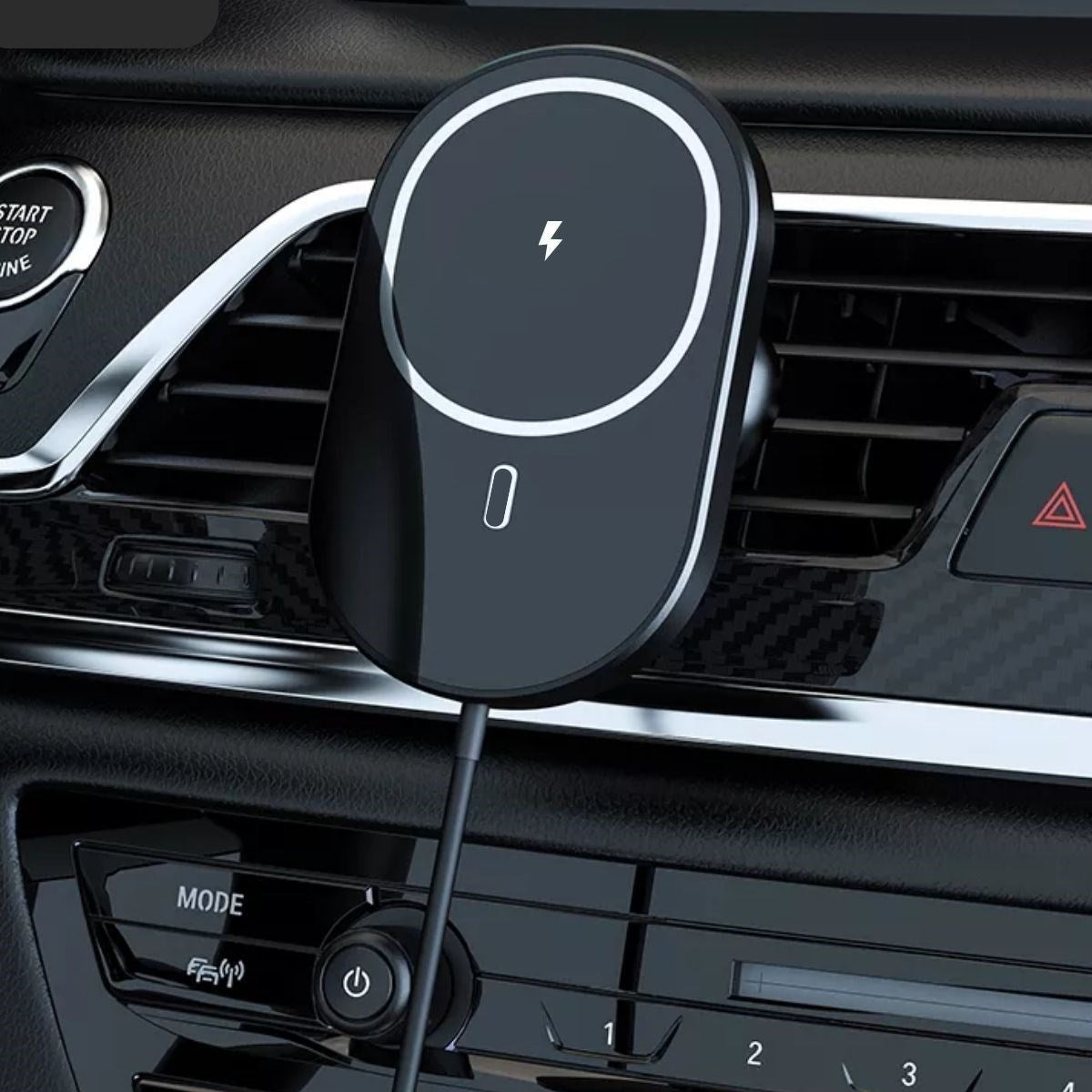 miorashop® 15w Mıknatıslı Takılabilen Hızlı Şarj Tüm Cihaz Ve Araçlara Uyumlu Araç İçi Şarj Cihazı