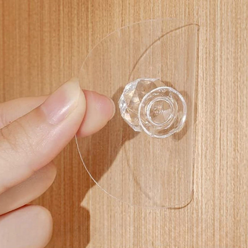 miorashop® 2 Adet Kristal Kendiliğinden Güçlü Yapışkanlı Kulp Askısı Tutma Kolu