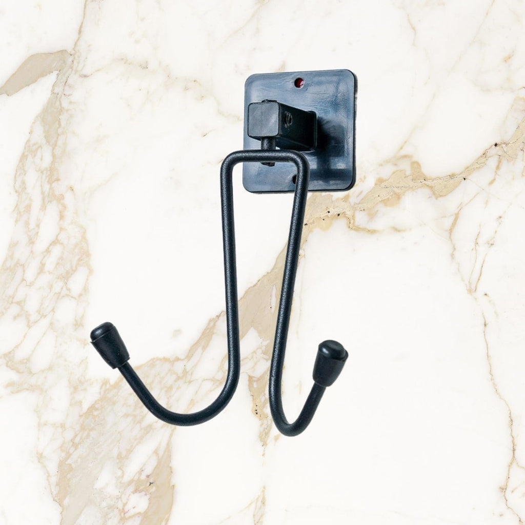 miorashop® Kendiliğinden Yapışkanlı Siyah Paslanmaz Metal Bornoz ve Havlu Askılığı