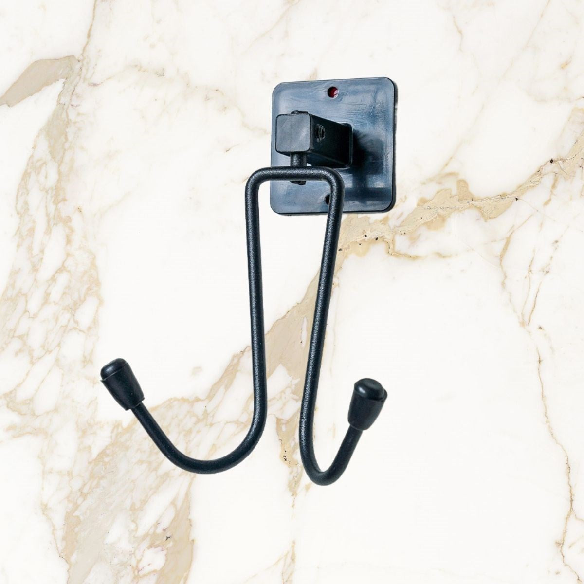 miorashop® Kendiliğinden Yapışkanlı Siyah Paslanmaz Metal Bornoz ve Havlu Askılığı