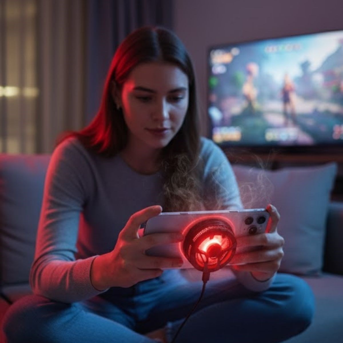 miorashop® Manyetik Telefon ve Tablet Soğutucu – Güçlü Sessiz Fanlı, Hızlı Isı Dağıtıcı Mobil Cihaz Soğutma Aparatı S25 Radiator