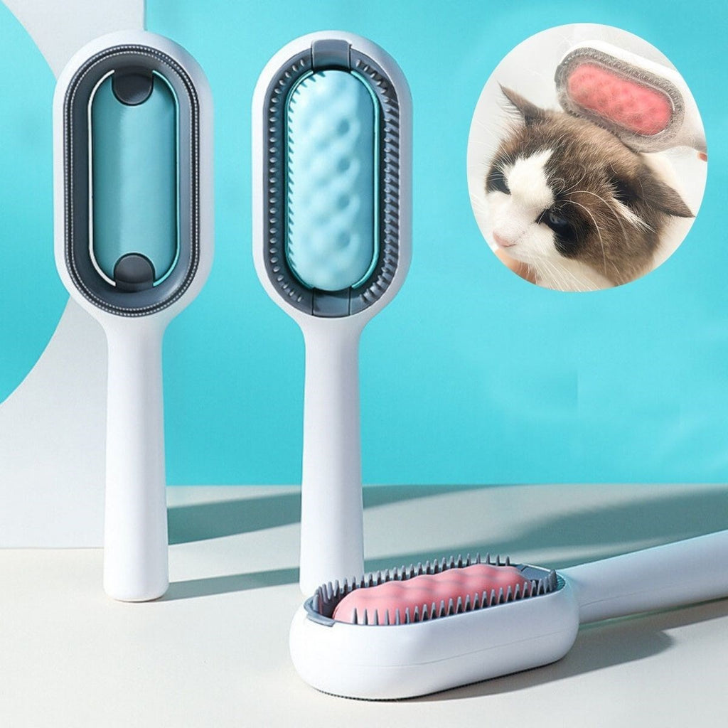 miorashop® Evcil Hayvanlar İçin Çift Taraflı Pet Fırçası Nemli Tüy Tarama Tarağı