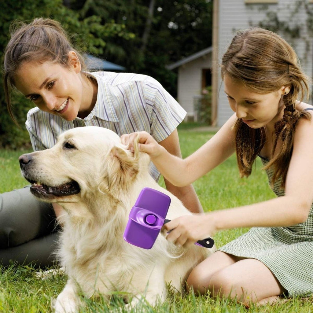 miorashop®  Otomatik Temizlenebilen Tuşlu Pratik Kedi Köpek Tüy Toplama Fırçası