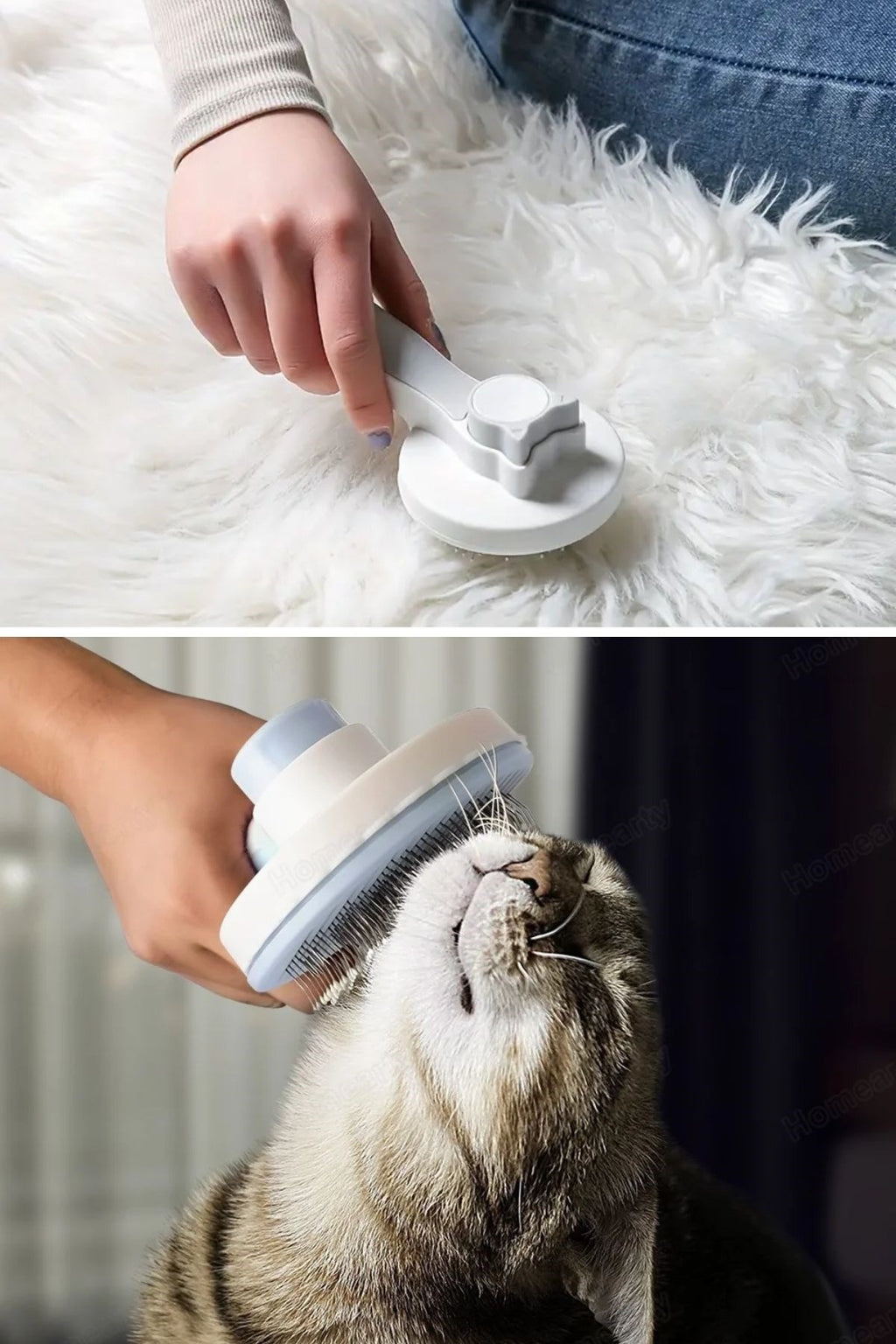 miorashop® Basmalı Kedi Köpek Tüy Toparlayıcı Masaj Etkili Pet Fırçası