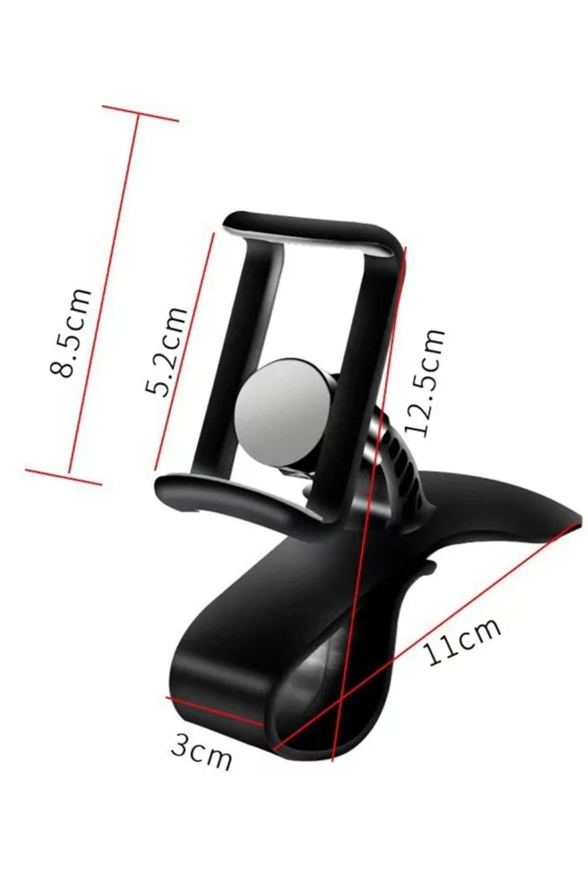 miorashop® Araç İçi Konsola Takılan Döner Başlıklı Telefon Kıskacı Telefon Tutucu