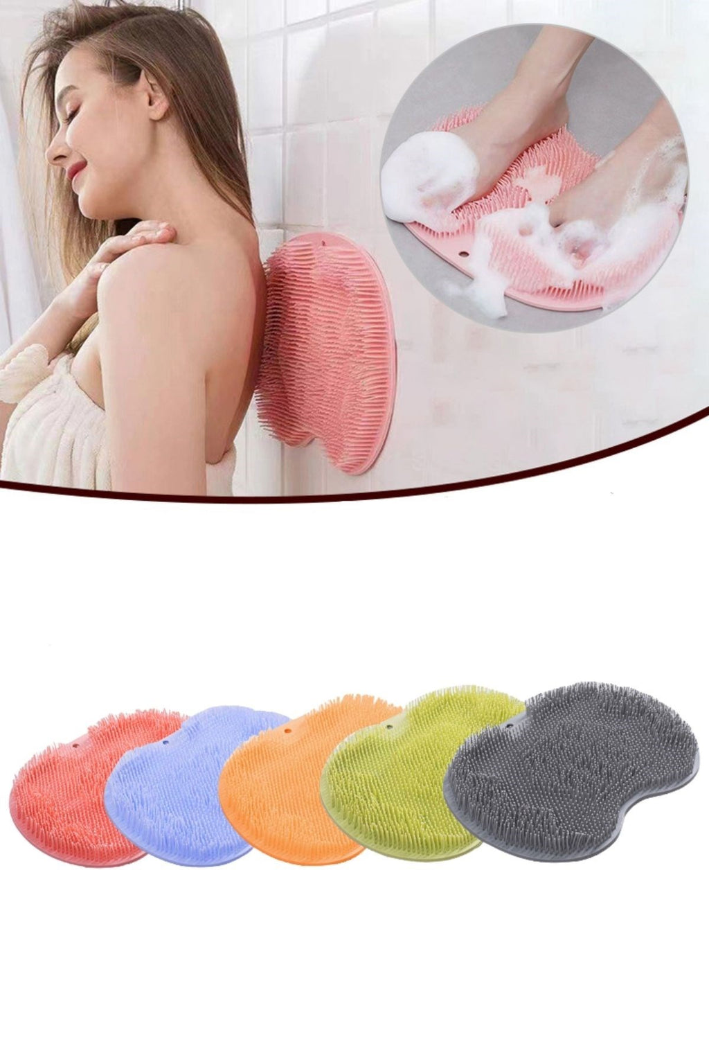 miorashop Çok Amaçlı Esnek Yumuşak Banyo El Ayak Vücut Plastik Duş Matı Plastik Banyo Matı