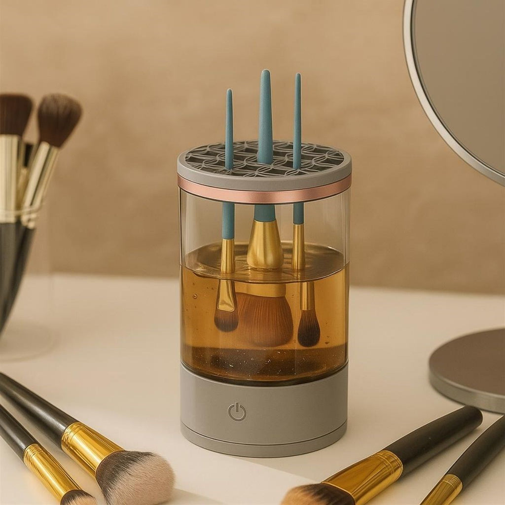 miorashop® USB Şarjlı Makyaj Fırçası Temizleyici Aparat Hızlı Kurutmalı, Çok Yönlü Fırça Temizleyici