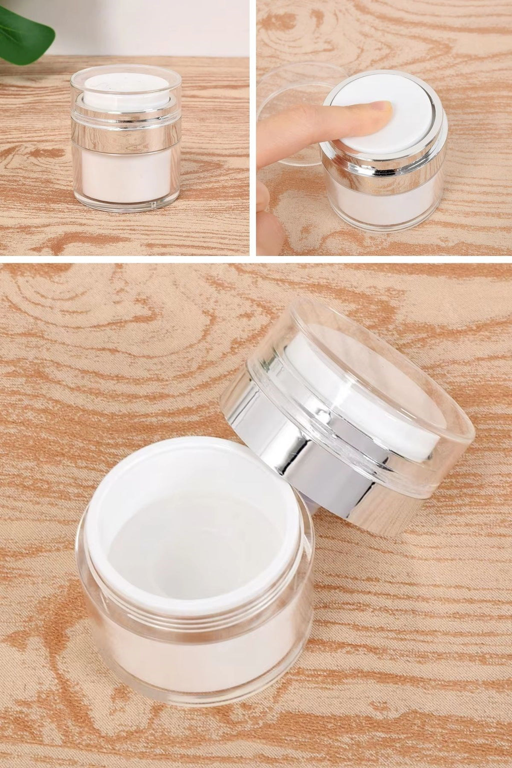 miorashop® Hava Pompalı Doldurulabilir Vakumlu Krem,Fondoten Sıvı Kozmetik Ürün Şişesi