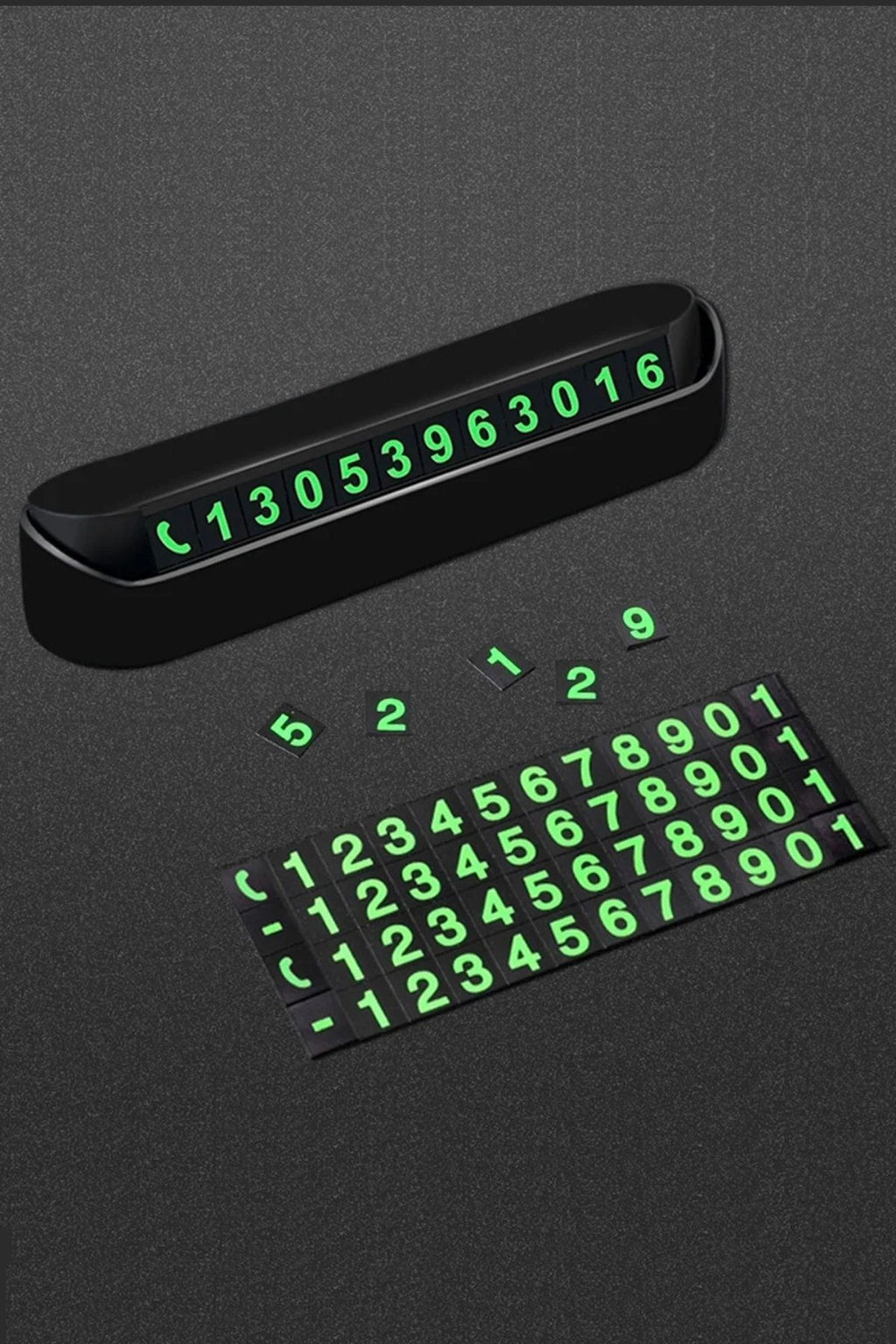 miorashop® Pratik Fosforlu Telefon Numarası Yamzak İçin Araç İçi Oto Numaratör Numaralık