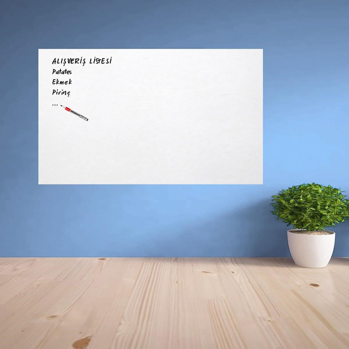 miorashop® Ders Çalışma Yazı Tahtası Manyetik Duvar Stickerı 100x60 cm