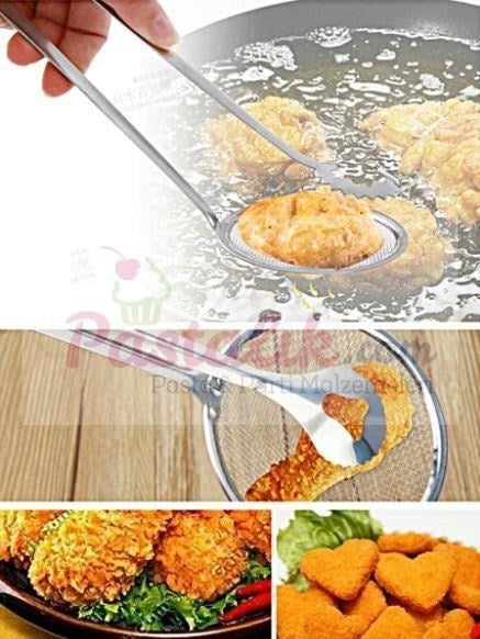 miorashop® Çok Amaçlı Süzgeçli Paslanmaz Metal Haşlama Ve Kızartma Maşası