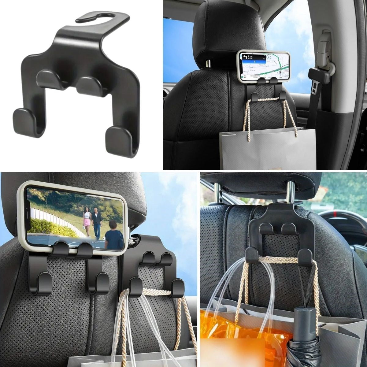 miorashop® Oto Koltuk Arkası Düzenleyici Organizer Askılıklı Telefon,Tablet Tutucu