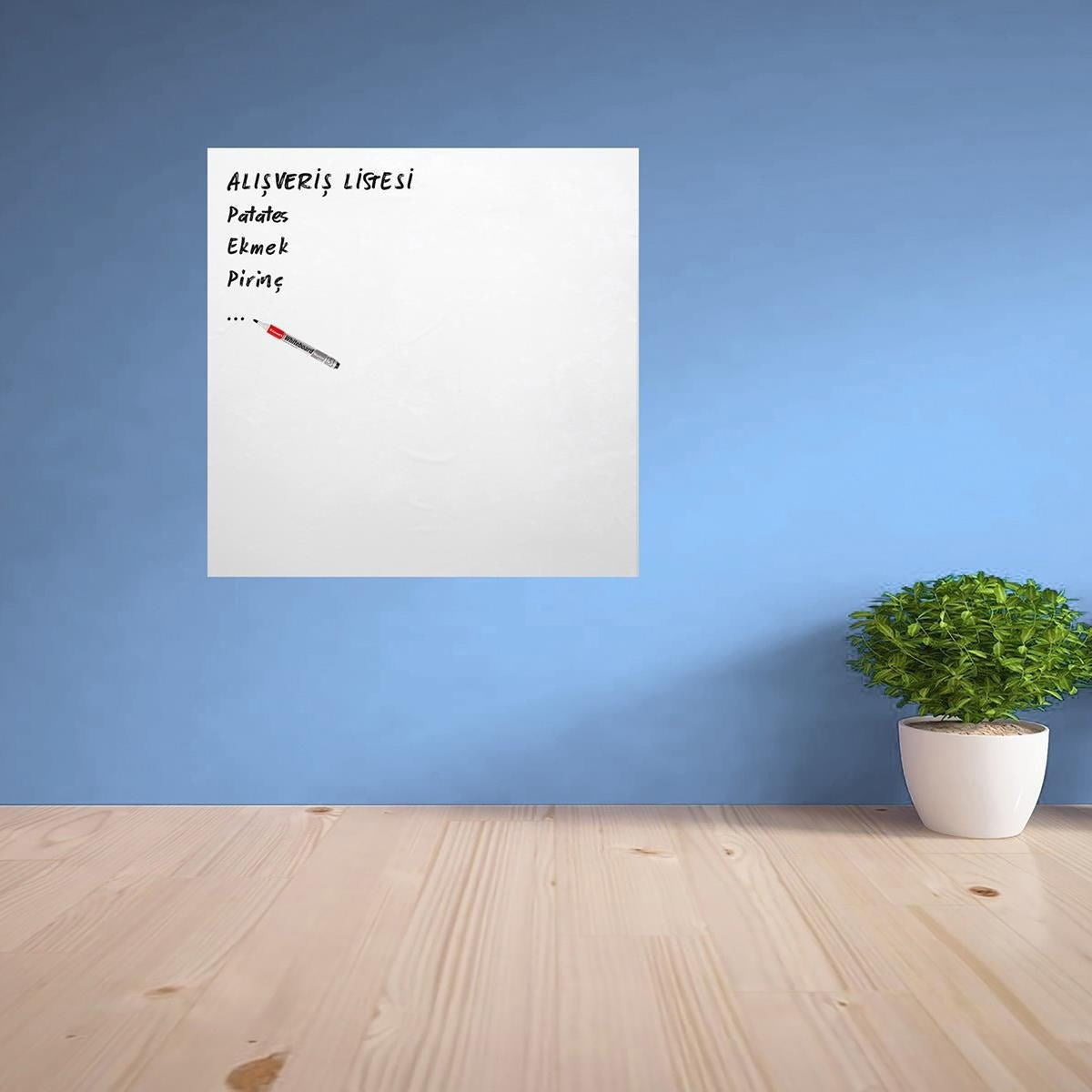 miorashop® Ders Çalışma Yazı Tahtası Manyetik Mıknatıslı Duvar Stickerı