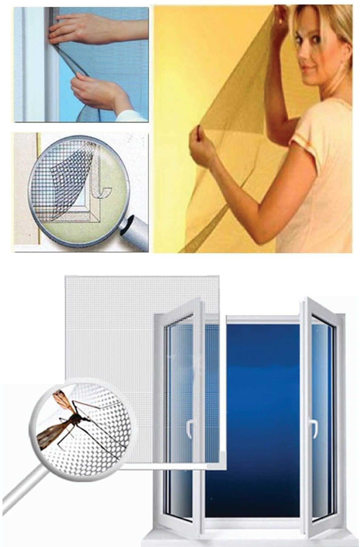 miorashop® Tüm Cam Pencere Kapılara Uyumlu Tek Kanat Pencere Sinekliği