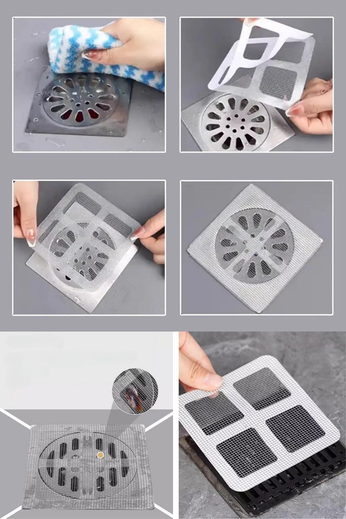 miorashop® 10'lu Banyo ve Mutfak Lavabo Koku Önleyici ve Haşere Böcek Önleyici Gider Filtresi