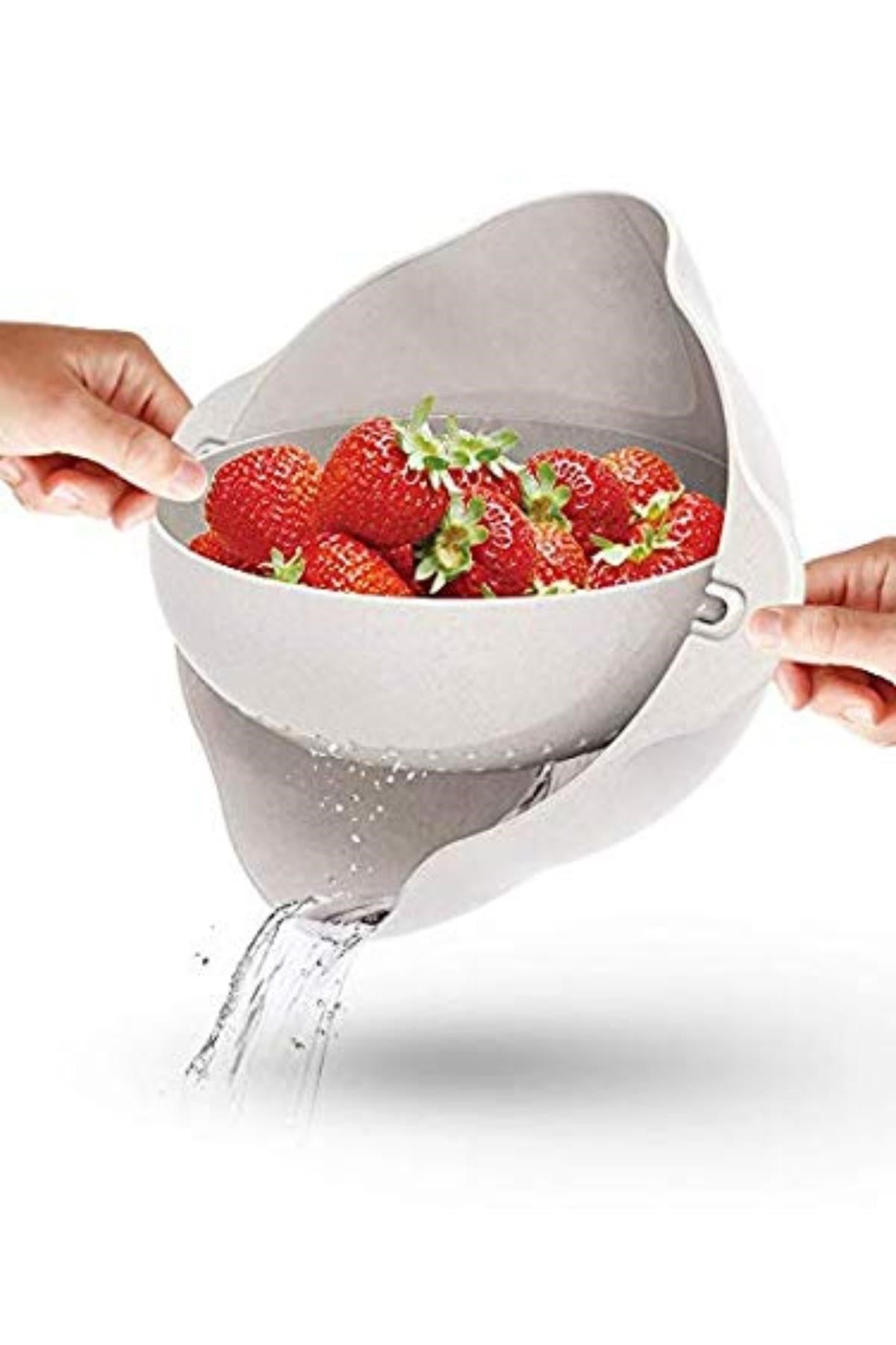 miorashop® Çok Amaçlı 360 Derece Dönebilir Pratik Hazneli Mutfak Süzgeç Elek